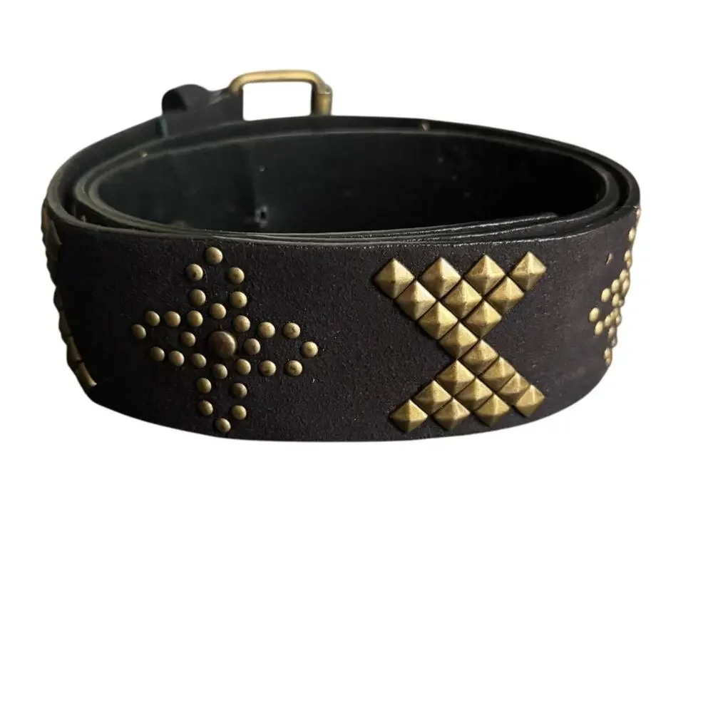 Amiee Lynn Black Belt With‎ Studded Detail Size Large